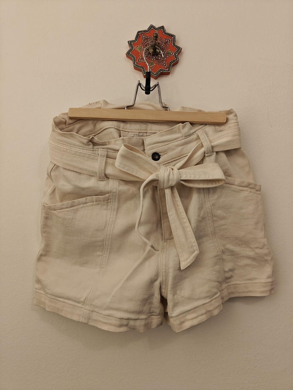 Universal Thread Cotton High Waist Paper Bag Shorts